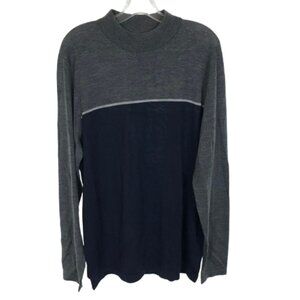 NWT Men Size XL Patrick Asaraff Designer 100% Merino Wool Colorblock Sweater NEW